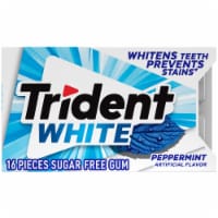 Trident White Peppermint Gum Sugar Free Perspective: Main