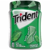Trident Unwrapped Spearmint Sugar-Free Gum Bottle Perspective: Main