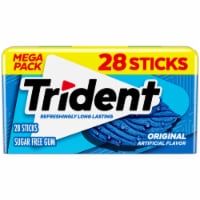 Trident Original Flavor Sugar Free Chewing Gum Pack Perspective: Main