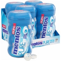 Mentos Pure Fresh Sugar-Free Chewing Gum with Xylitol,Fresh Mint,50Piece Bottle(Pack of 4)
