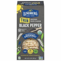 Lundberg Family Farms® Organic Thin Stackers Cracked Black Pepper Rice Cakes
