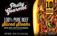 Philly Gourmet® 100% Pure Beef Sliced Sandwich Steaks Perspective: Main