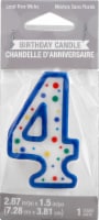 James Paul Products Number 4 Birthday Candle Perspective: Main