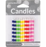 James Paul Products Striped Party Candles 20 Pack Perspective: Main