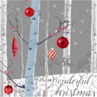 Creative Converting 207861 White Winter Christmas - Beverage Napkins