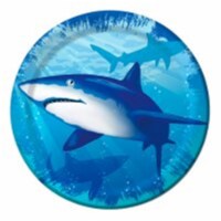 Creative Converting 415887 Shark Splash - 7 in. Lunch Plates - Case of 96
