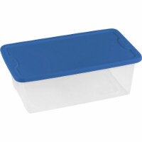 Homz 6 Qt. Clear Storage Tote 3206CLBL.10