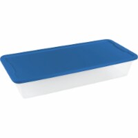 Homz 41 Qt. Clear Storage Tote 3241CLBL.06
