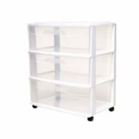 Sterilite Clear Plastic Stackable Small 3 Drawer Storage System