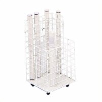 Safco Wire Roll Files, 4 Compartments, 16.25w X 16.5d X 30.5h, White 3084