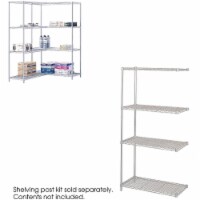 Safco Add-On Unit F/ 5285 36 x18  4/Shelves 2/Post Gray 5286GR