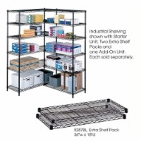 Safco Extra Shelves 36 x18  1250 lbs/Shelf 2/CT Black 5287BL