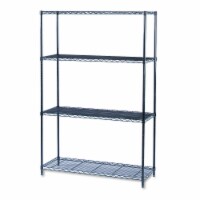 Safco Industrial Wire Shelving Starter Kit Four-Shelf 48w x 18d x 72h Black 5291BL