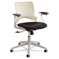 Safco R�ve Series Task Chair Square Plastic Back Polyester Seat Black Seat/Latte 6807LT