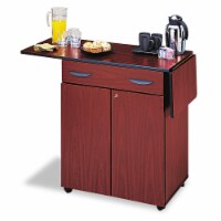 Safco Hospitality Service Cart One-Shelf 32-1/2w x 20-1/2d x 38-3/4h Mahogany 8962MH