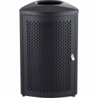 Safco Nook Indoor Waste Receptacle - 13 gal Capacity - Triangular - Durable, Powder Coated, Perforated, Corrosion Resistance, Latch Door - 29.5