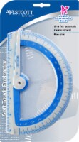 Westcott Student Soft Touch Protractor - Blue/White Perspective: Main