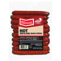 Klement's Hot Beef & Pork Snack Sticks