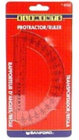 Office Works® Protractor/Ruler - Clear Perspective: front