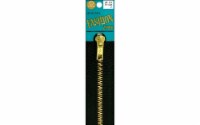 C&C Separating Fashion Brass Zipper 24" Black