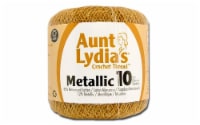 Aunt Lydia's Metallic Crochet Thread Size 10-Gold & Gold