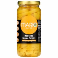Mario 16oz Mild Sliced Yellow Banana Peppers 6-Pack