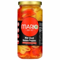 Mario 16oz Sliced Red & Yellow Banana Peppers 6-Pack