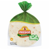 Mission Soft & Fluffy Homestyle Fajita Size Flour Tortillas Perspective: Main
