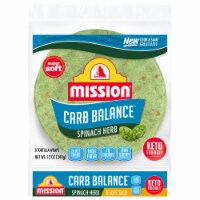 Mission® Carb Balance® Low Carb Spinach Herb Tortilla Wraps, 8 ct / 12 oz