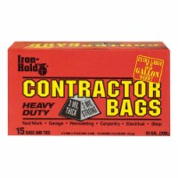 Iron Hold 618939 55 gal Contractor Trash Bags- 15 Count - pack of 4