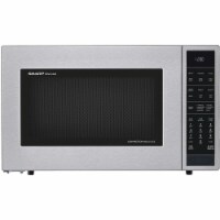 Sharp SMC1585BS 1.5 CF, 900 watt, Convection & Sensor Interactive Microwave Oven, Silver