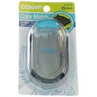 Conair Styling Essentials Bobby Pins, Black - 75 count