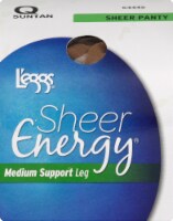 L'Eggs® Sheer Energy® Size Q Medium Support Leg Sheer Pantyhose - Suntan Perspective: Main