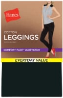 Hanes Cotton Leggings 71129 - Black Medium