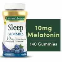 Nature’s Bounty Melatonin Sleep Aid, 10 mg Gummies, Blueberry Perspective: Main