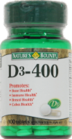 Nature's Bounty D3-400 Tablets Perspective: Main