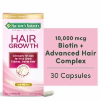 Nature’s Bounty Optimal Solutions Hair Growth Supplement Capsules, Biotin 10,000 mcg Perspective: Main