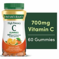Nature's Bounty High Potency Vitamin C Gummies for Immune Support, 700 Mg, Orange Flavored Gummies Perspective: Main