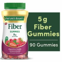 Nature's Bounty Fiber Gummies, 5g Prebiotic Fiber, Strawberry & Raspberry Flavor Perspective: Main