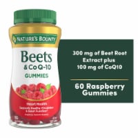 Nature’s Bounty Beets & Co Q-10 Gummies, Heart Health, Coenzyme Q10, Beet Root, Raspberry Flavor Perspective: Main