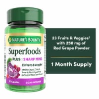Nature’s Bounty Superfoods Plus Sharp Mind for Brain Health, Red Grapes, Cognitive Supplement Perspective: Main
