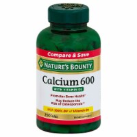 Nature's Bounty Calcium 600 with Vitamin D3 Tablets Perspective: Main