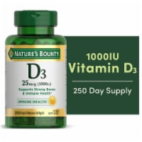Nature’s Bounty Vitamin D3 1000 IU Bone Support Rapid Release Softgels Perspective: Main