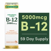 Nature's Bounty B12, Natural Berry 5000mcg Sublingual Liquid Perspective: Main