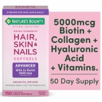 Nature's Bounty® Extra Strength Hair Skin & Nails Argan Oil Infused Softggels 5000mcg