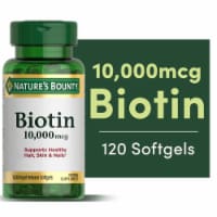 Nature’s Bounty Biotin Supports Health Hair, Skin & Nails Sofgels, 10000 mcg Perspective: Main