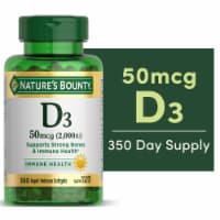 Nature’s Bounty Vitamin D Immune Support Softgels, 2000 IU Perspective: Main