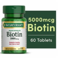 Nature's Bounty Biotin 5000 mcg Quick Dissolve Tablets Perspective: Main