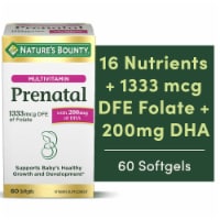 Nature's Bounty Women's Prenatal Multivitamin + DHA Softgels, 200mg Perspective: Main