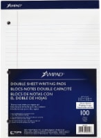 Ampad Wide Ruled Double Sheet Writing Pad - 100 Sheet - White Perspective: Main